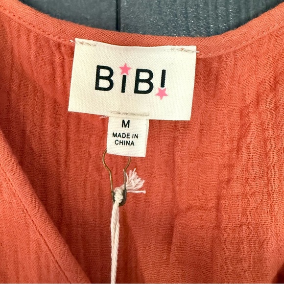 NWT BiBi Texas Longhorn Linen Fall Peplum Top - Picture 5 of 10